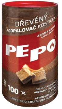 PE-PO dřevěný podpalovač kostičky